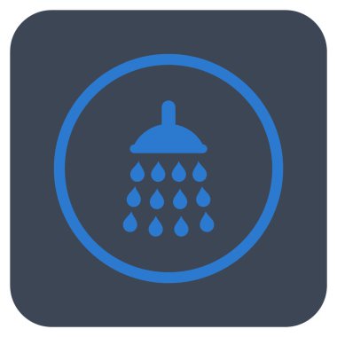 Duş düz kare vektör simgesi