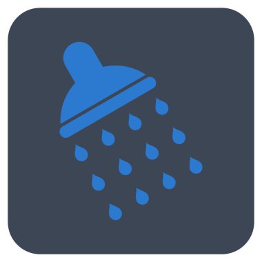 Duş düz kare vektör simgesi