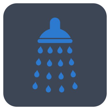 Duş düz kare vektör simgesi