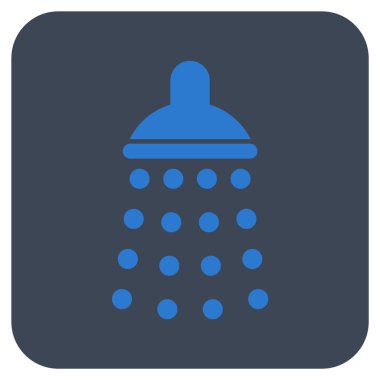 Duş düz kare vektör simgesi