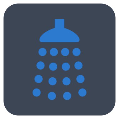 Duş düz kare vektör simgesi