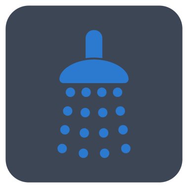 Duş düz kare vektör simgesi