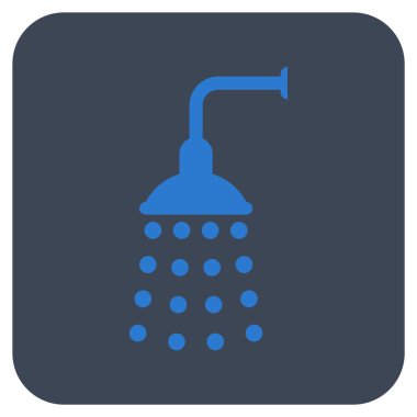 Duş düz kare vektör simgesi