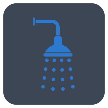 Duş düz kare vektör simgesi