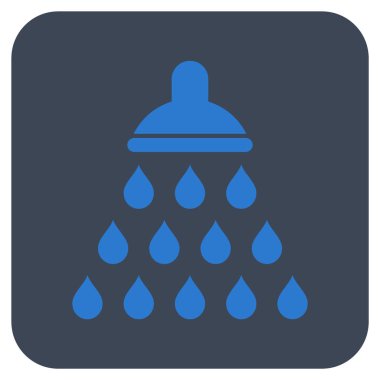 Duş düz kare vektör simgesi