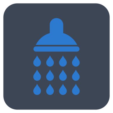 Duş düz kare vektör simgesi