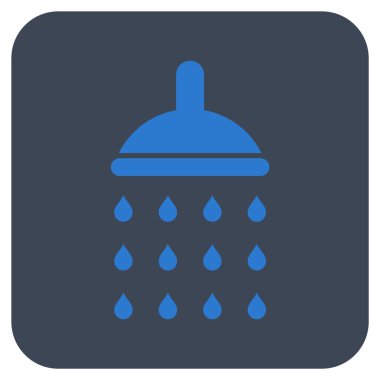 Duş düz kare vektör simgesi