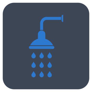 Duş düz kare vektör simgesi