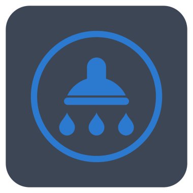 Duş düz kare vektör simgesi