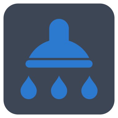 Duş düz kare vektör simgesi