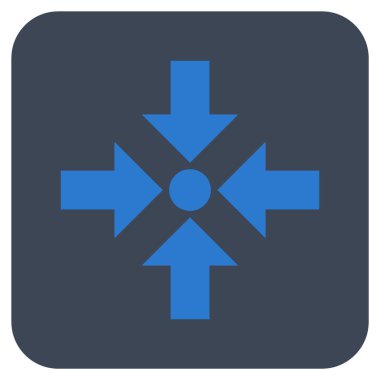 Oklar düz kare vektör simge küçültmek