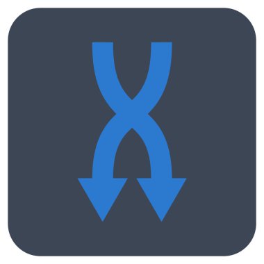 Düz kare vektör simgesi aşağı okları shuffle