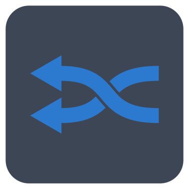 Shuffle oklar düz yaptı vektör simgesi kare