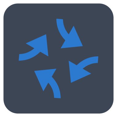 Oklar düz kare vektör simge girdap