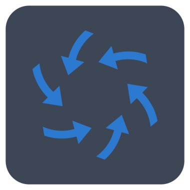 Oklar düz kare vektör simge girdap