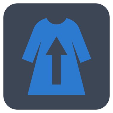 Kadın elbise düz kare vektör simge al