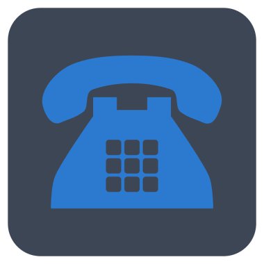 Sesi telefon düz kare vektör simgesi