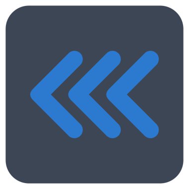 Üçlü ok ucu düz yaptı vektör simgesi kare