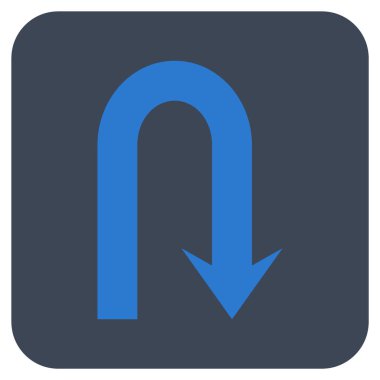 Geri düz kare vektör simge açmak