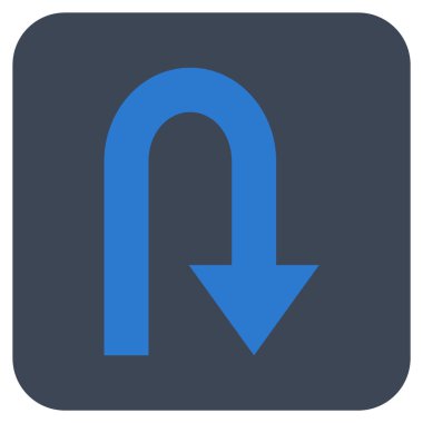 Geri düz kare vektör simge açmak