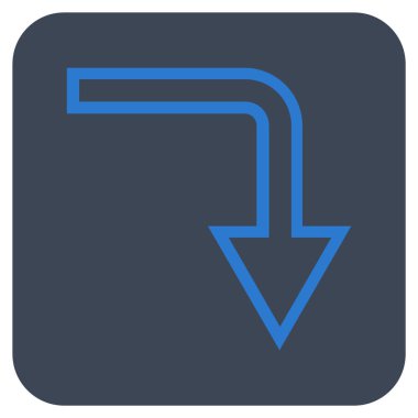 Düz kare vektör simge açmak