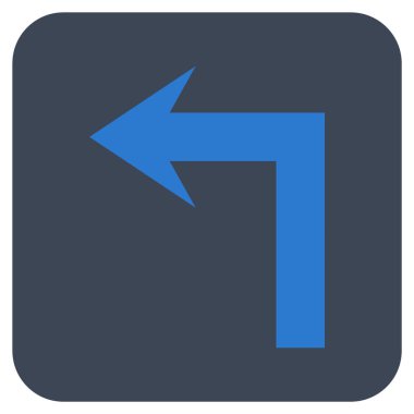 Sol düz kare vektör simge açmak