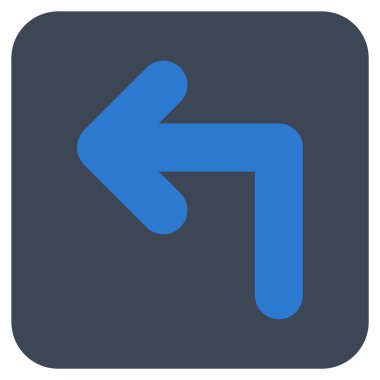 Sol düz kare vektör simge açmak