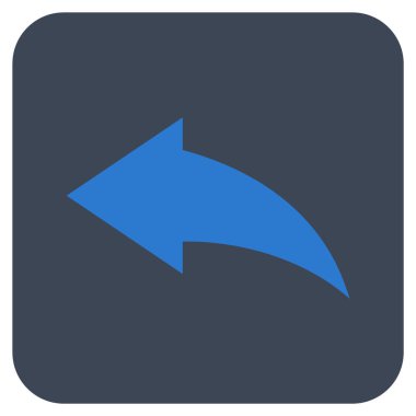 Düz kare vektör simgesi geri al