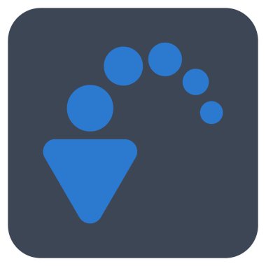 Düz kare vektör simgesi geri al