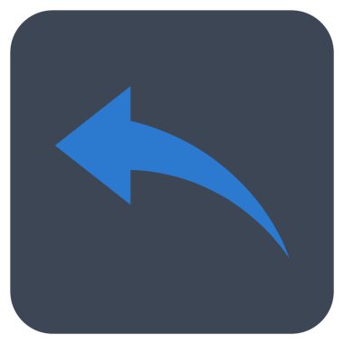 Düz kare vektör simgesi geri al