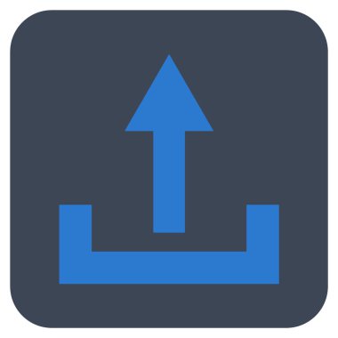 Düz kare vektör simge yüklemek