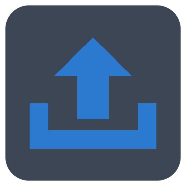 Düz kare vektör simge yüklemek