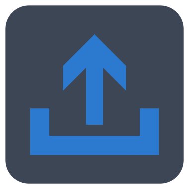 Düz kare vektör simge yüklemek