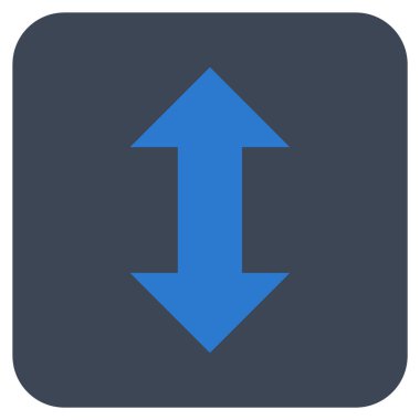 Dikey Exchange oklar düz kare vektör simgesi