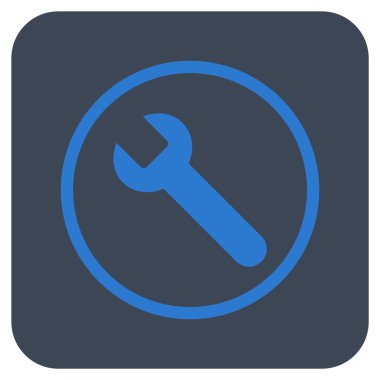 İngiliz anahtarı düz kare vektör simgesi