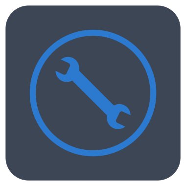 İngiliz anahtarı düz kare vektör simgesi