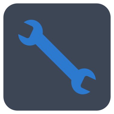 İngiliz anahtarı düz kare vektör simgesi