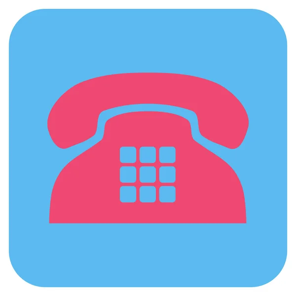 Tone Phone Flat Squared Vector Icon — Stock Vector