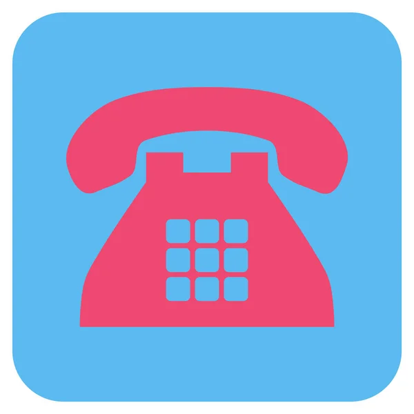 Tone Phone Flat Squared Vector Icon — Stock Vector