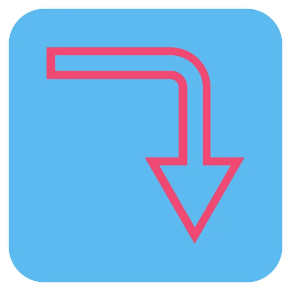 Desligue o ícone de vetor quadrado plano —  Vetores de Stock