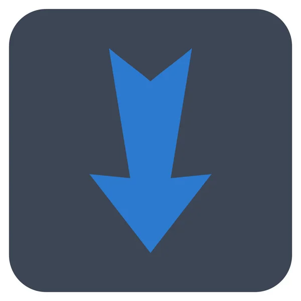 Arrow Down Flat Square Vector Icon — стоковый вектор