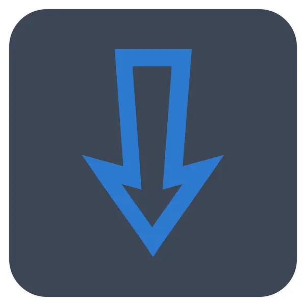 Arrow Down Flat Square Vector Icon — стоковый вектор