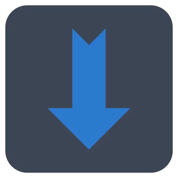 Arrow Down Flat Square Vector Icon — стоковый вектор