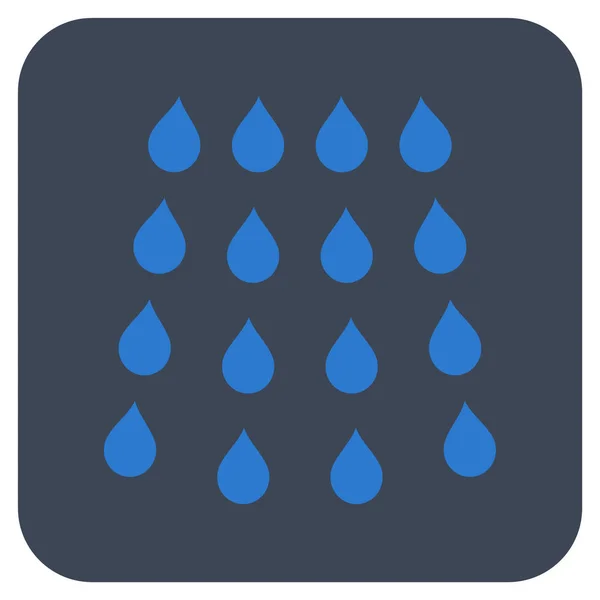 Drops Flat Squared Vector Icon — Stock Vector
