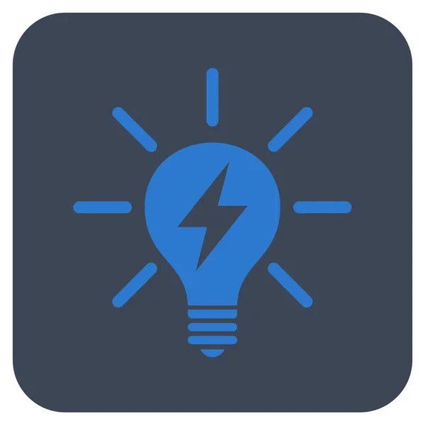 Electric Light Bulb platt kvadrerade vektor Icon — Stock vektor