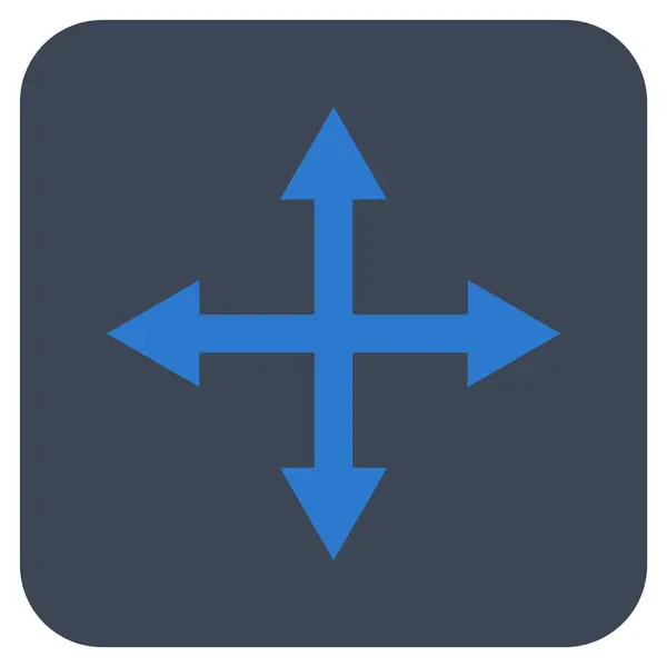 Ampliar flechas plana cuadrada Vector icono — Vector de stock