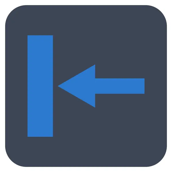 Déplacer à gauche carré carré vectoriel icône — Image vectorielle