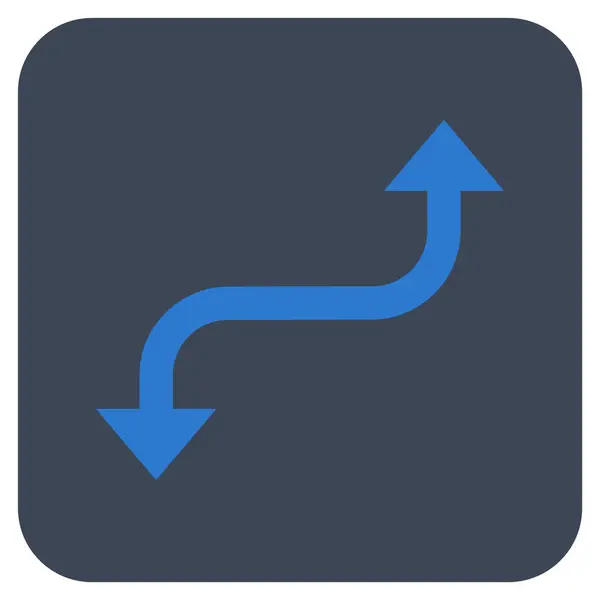 Icône vectorielle carrée plate courbée opposée — Image vectorielle