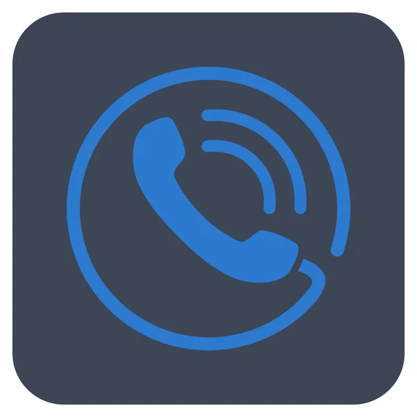 Telefon płaski kwadrat wektor ikona — Wektor stockowy