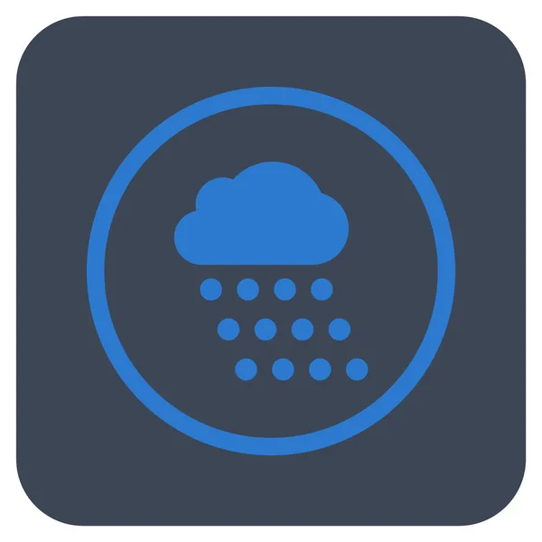 Rain Cloud Flat Squared Vector Icon — Stock Vector